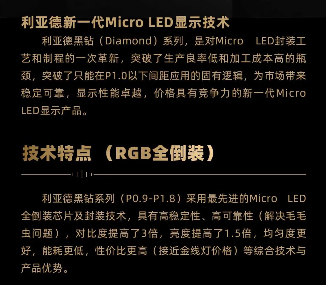 BSport体育官网面向全球发布第二代Micro LED显示技术——BSport体育官网黑钻（Diamond）系列
